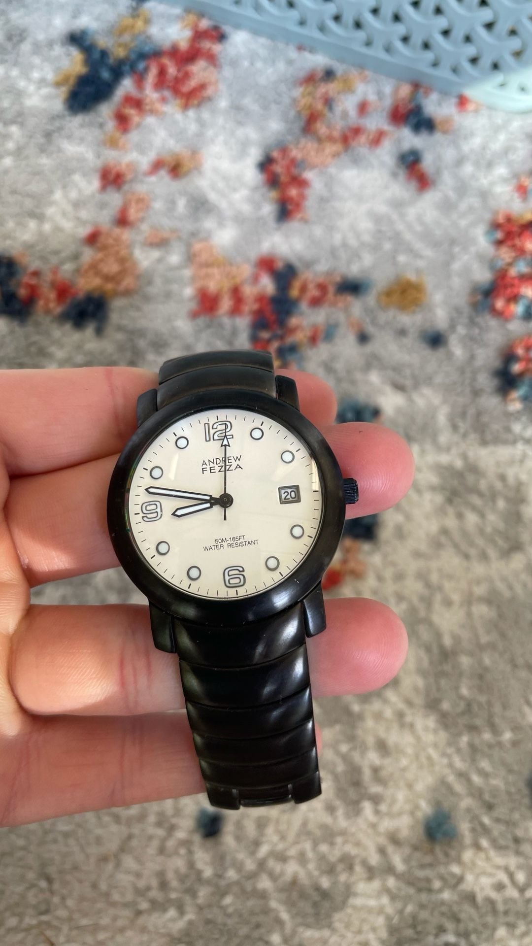 Vintage Andrew Fezza AF 1011 Black Stainless Steel Watch 3