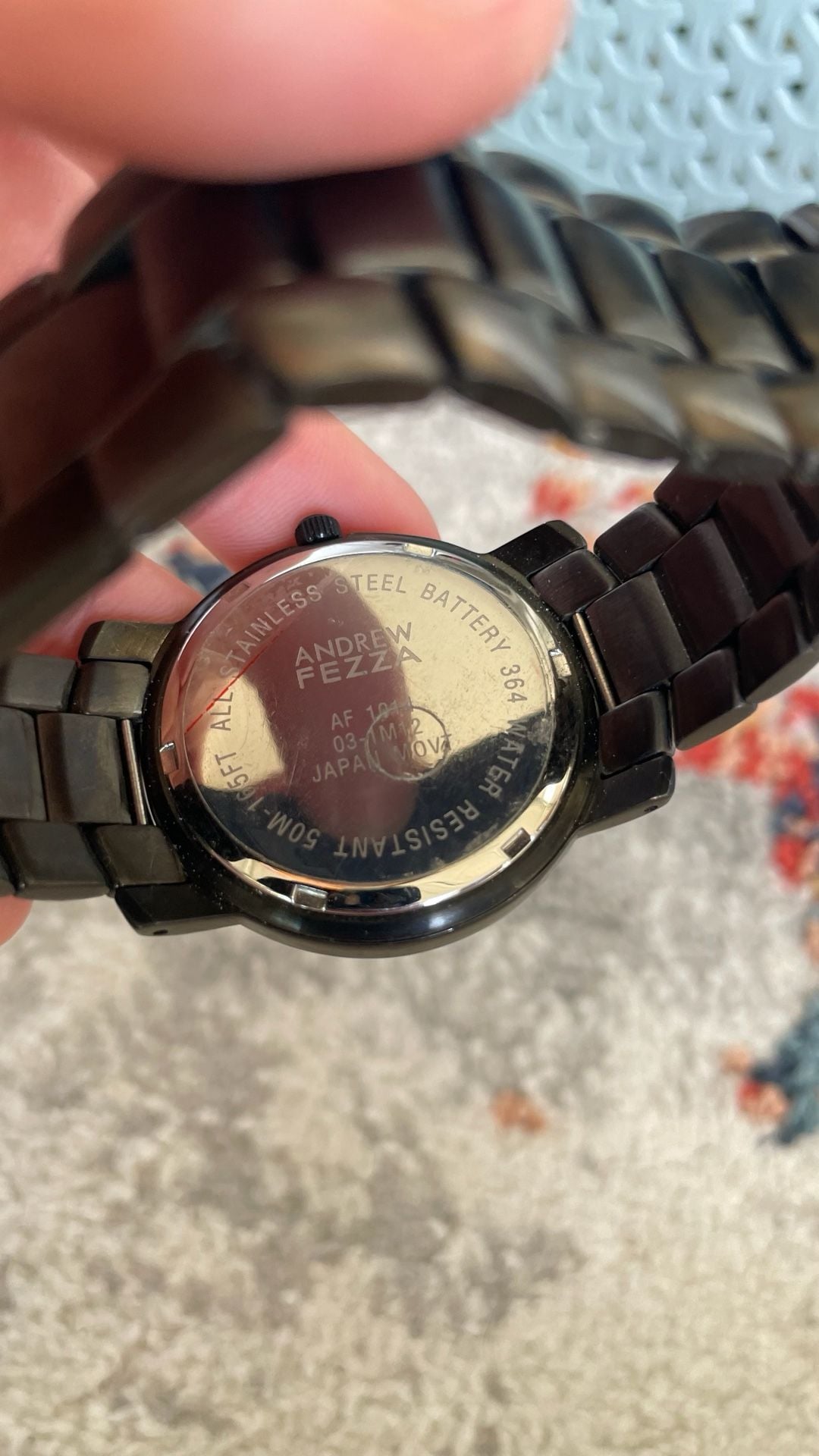 Vintage Andrew Fezza AF 1011 Black Stainless Steel Watch 4