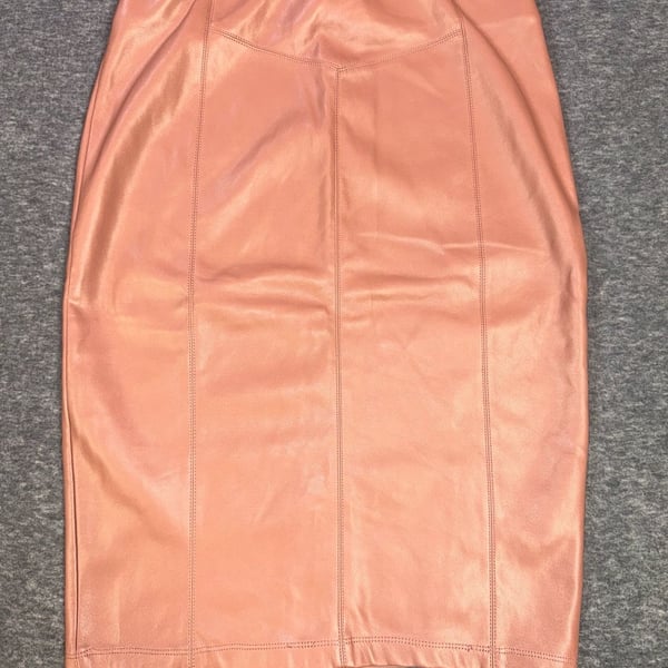 Marc New York Andrew Marc Mauve Faux Leather Pencil Skirt Size S