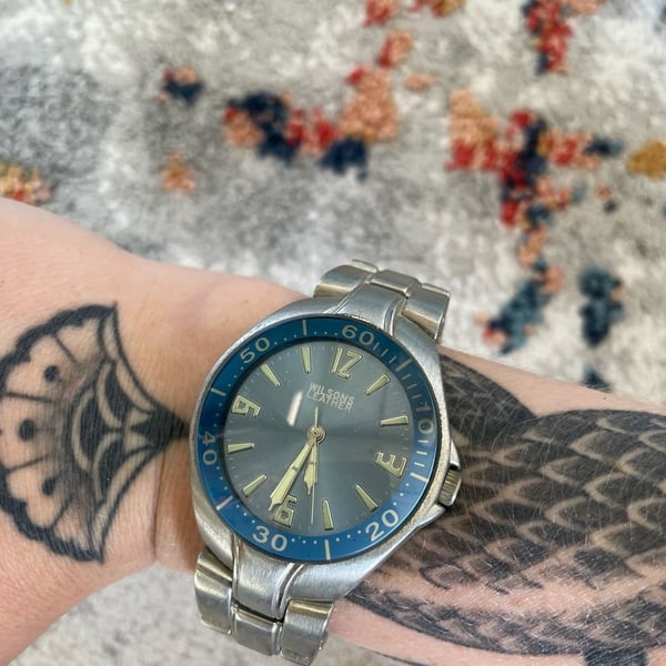 Vintage Wilsons Leather Stainless Steel Watch V-360