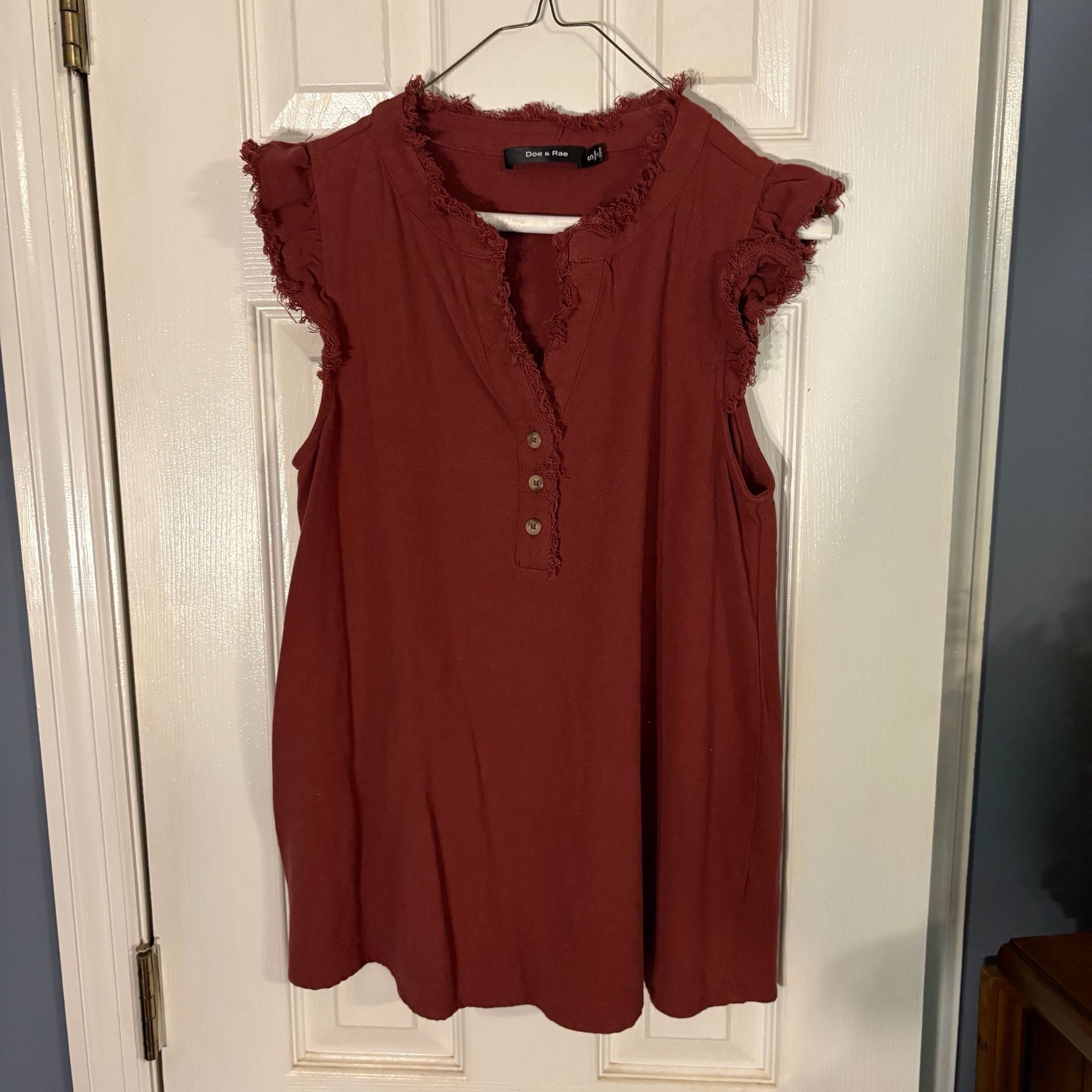 Gauze Button Accented Tiered Dress - -, 1
