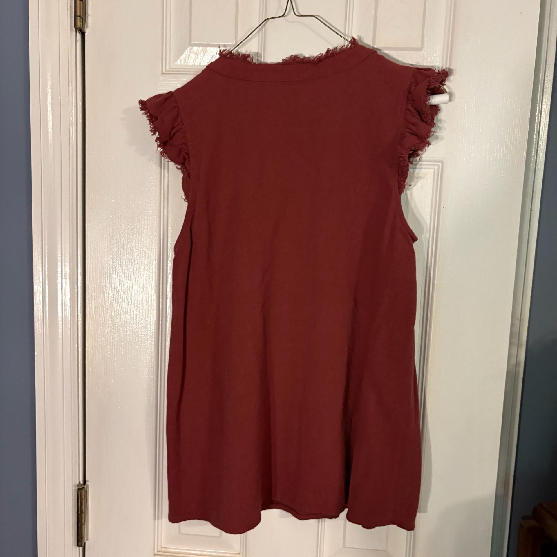 Gauze Button Accented Tiered Dress - -, 2