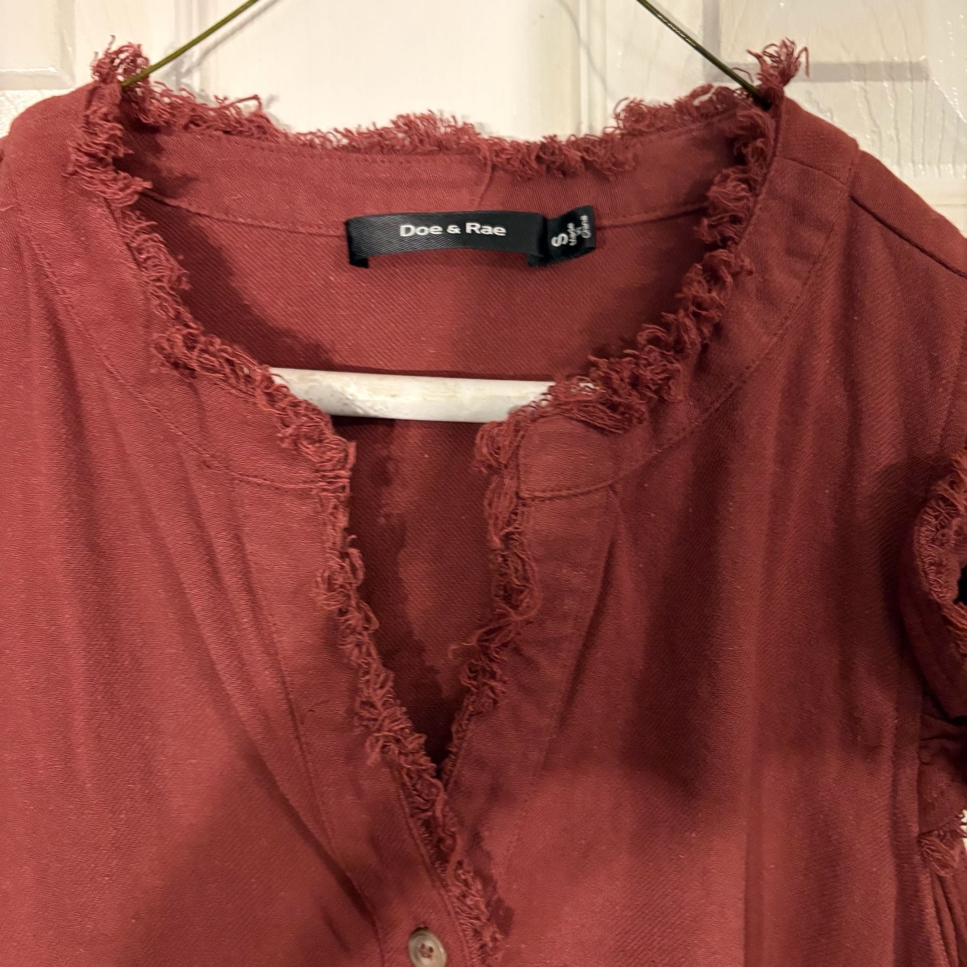 Gauze Button Accented Tiered Dress - -, 3