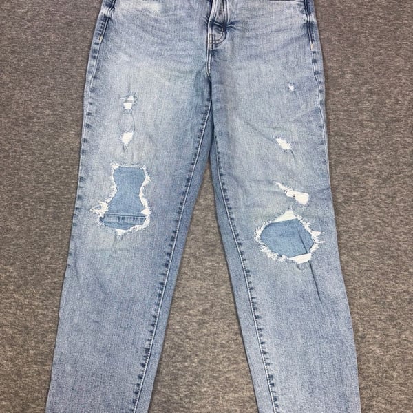 Old Navy O.G. Straight High-Rise Distressed Jeans Size 8