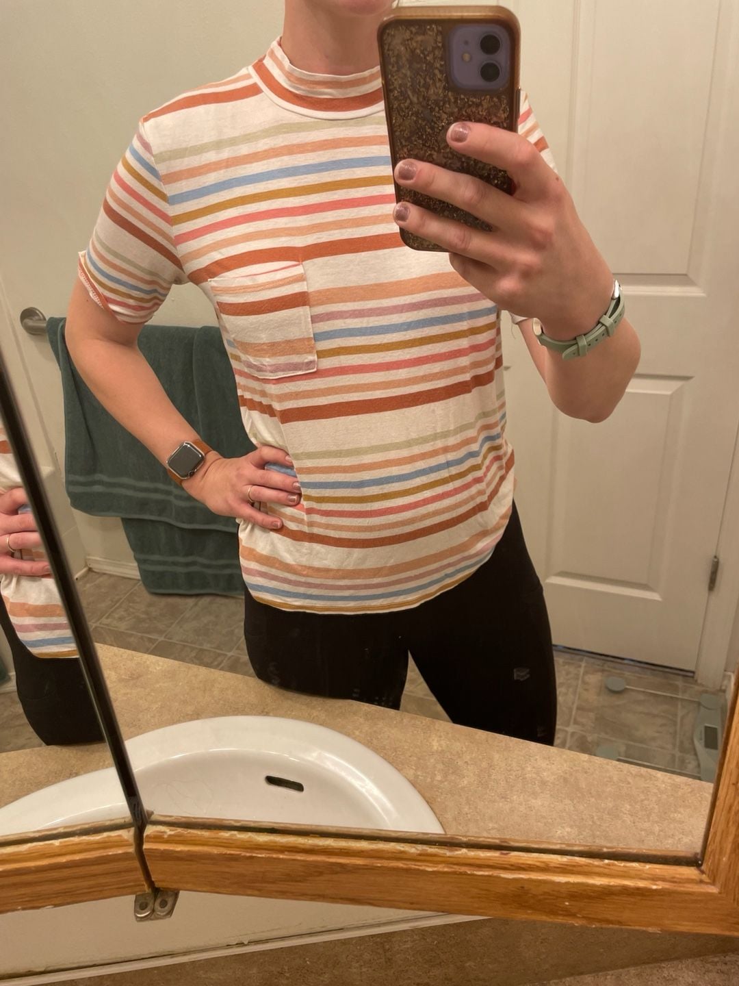 Böhme Striped Womens Shirt | Size Medium | Lightweight & Stretchy 5