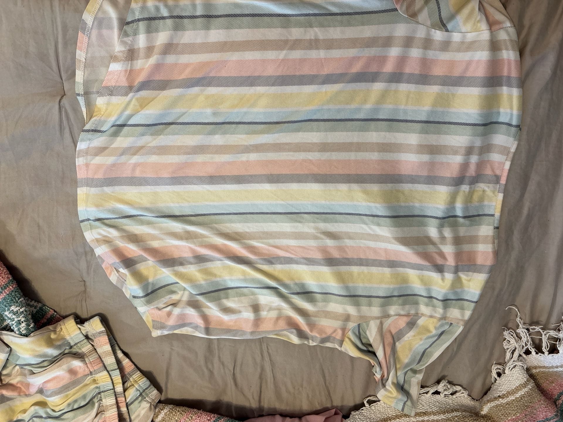 N1: ED Ellen DeGeneres Pastel Striped 2-Piece Pajama Set, comfy M 3