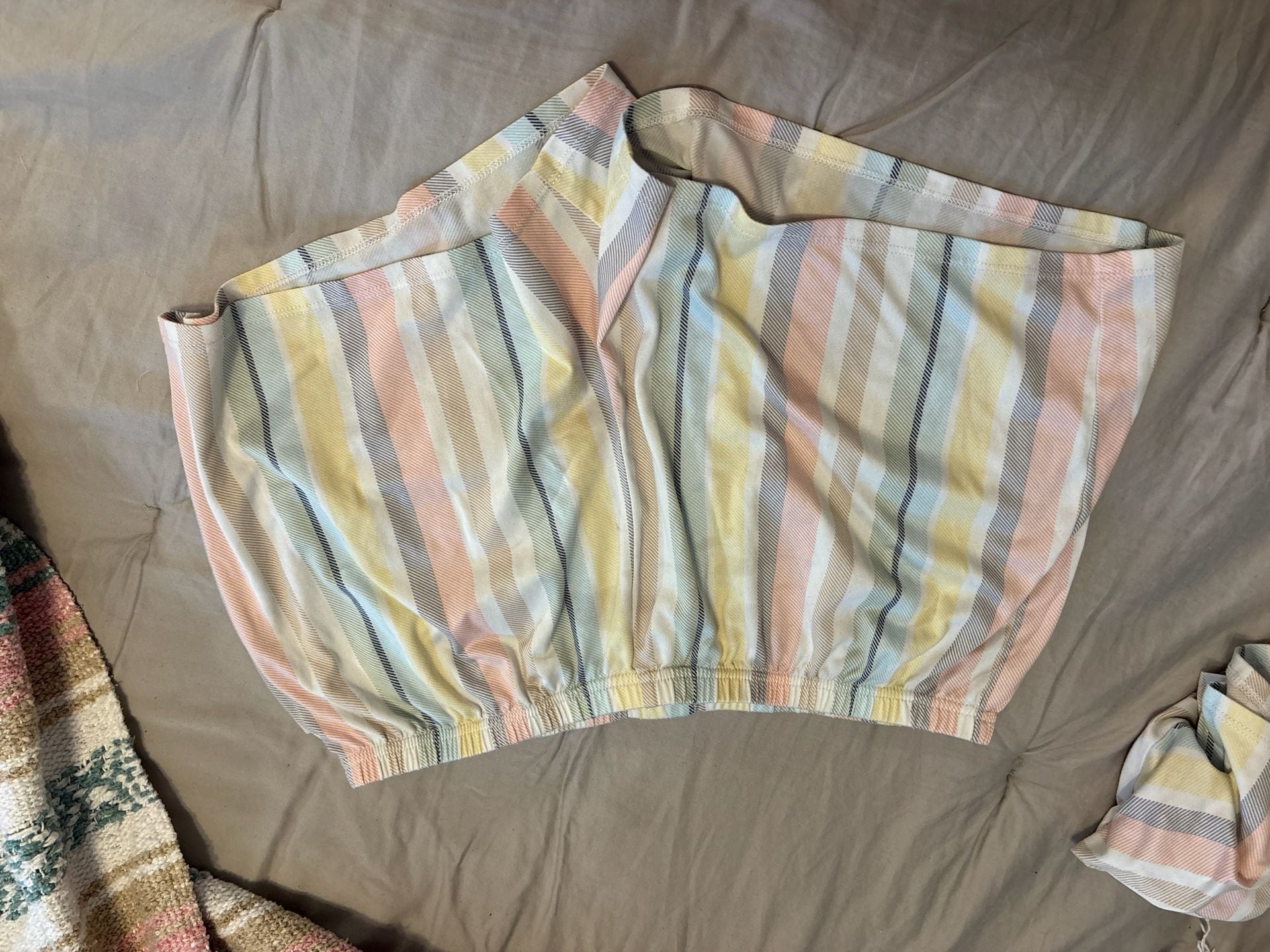 N1: ED Ellen DeGeneres Pastel Striped 2-Piece Pajama Set, comfy M 4