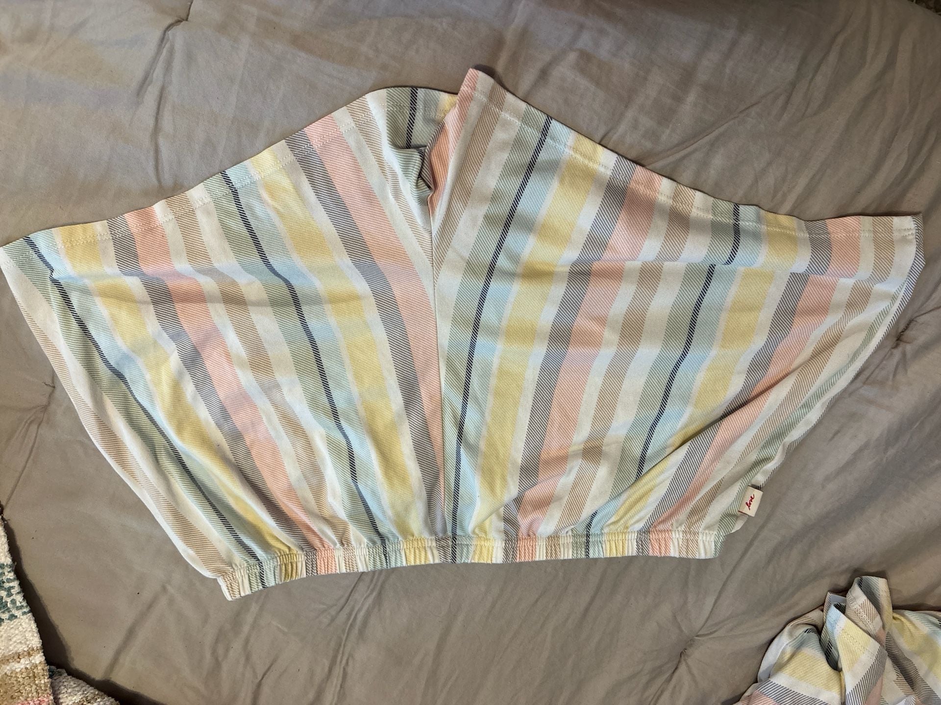 N1: ED Ellen DeGeneres Pastel Striped 2-Piece Pajama Set, comfy M 5