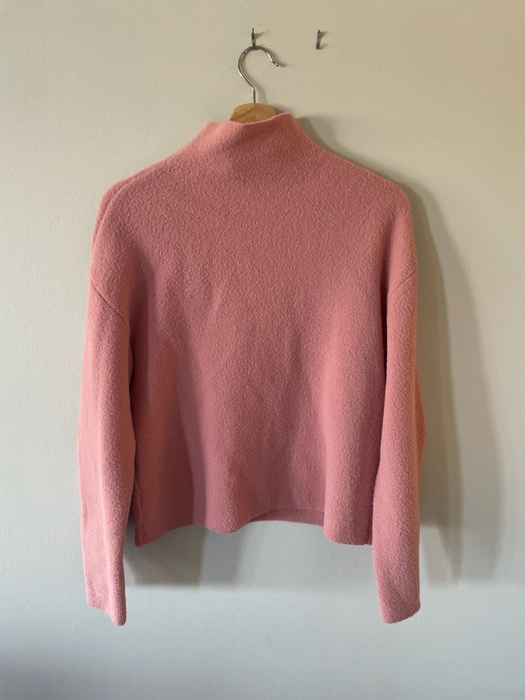 Express Pink Mock Neck Fuzzy Knit Sweater Size XS 5