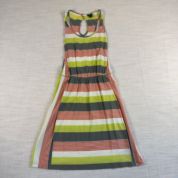 Patagonia Womens West Ashley Dress Fitz Stripe Micro: Hemlock Green,
