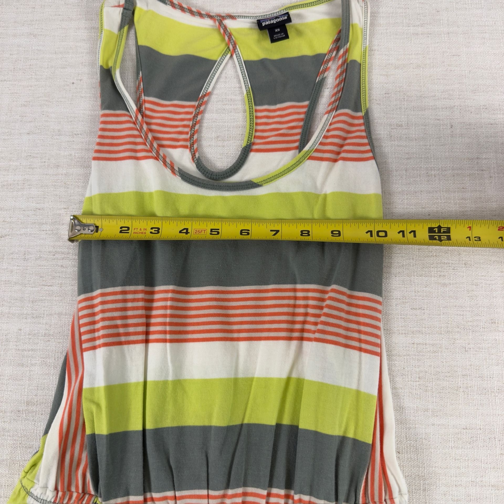 Patagonia Womens West Ashley Dress Fitz Stripe Micro: Hemlock Green, 7