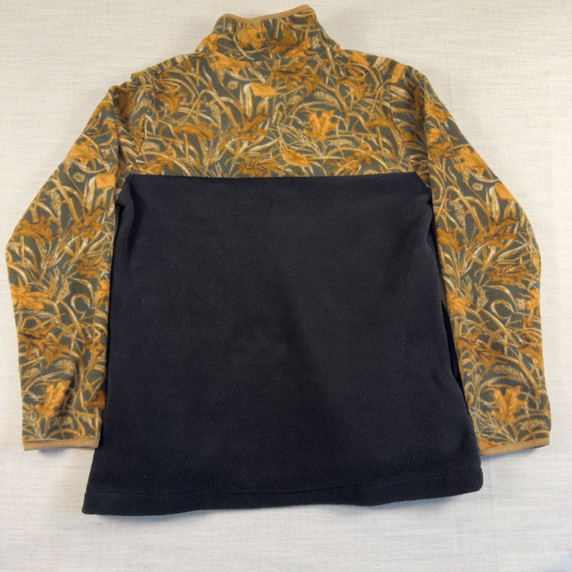 Simply Southern Camo and Black Fleece Snap Pullover Size L 8