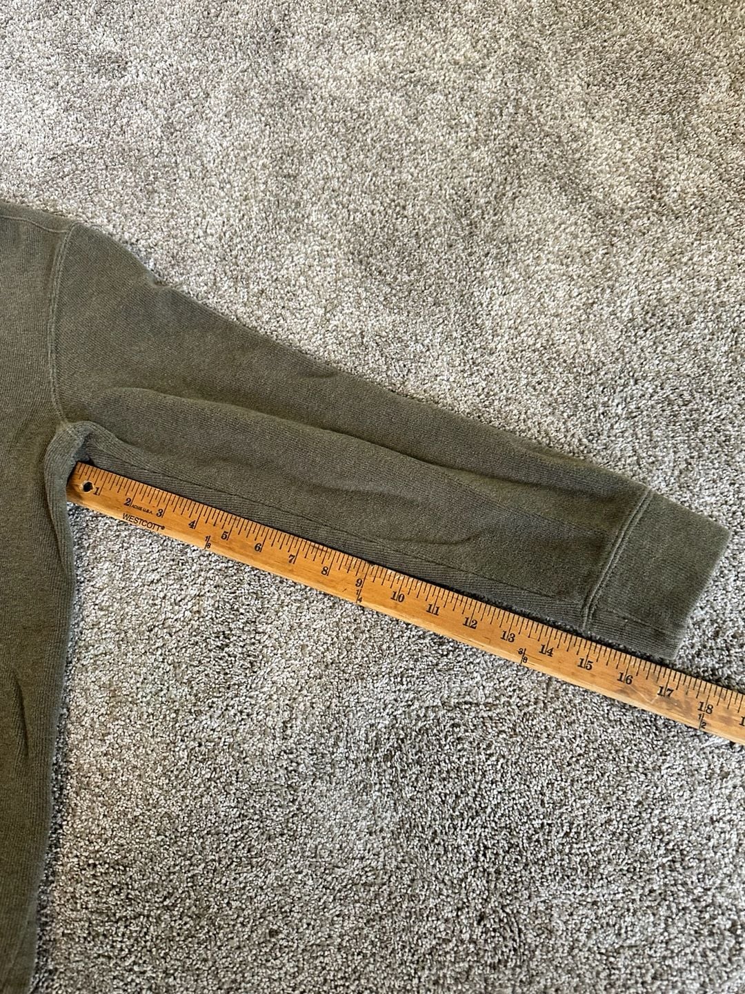 Polo Ralph Lauren Olive Green 1/4 Zip Cotton Pullover Sweater Size S 5