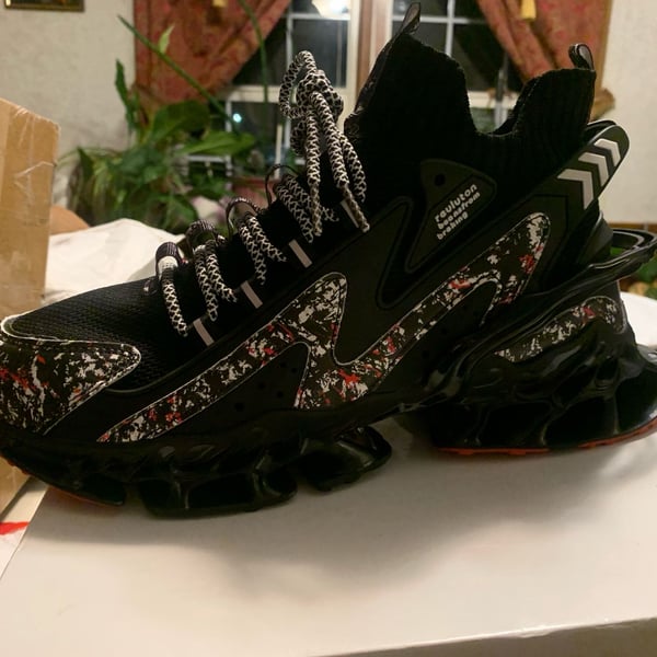 Reuluton Beanstrom Braking Blade Athletic Sneakers Black Splatter