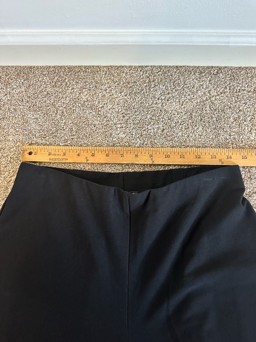 Eileen Fisher Washable Stretch Viscose Jersey Wide-Leg Pants Black Size M 6