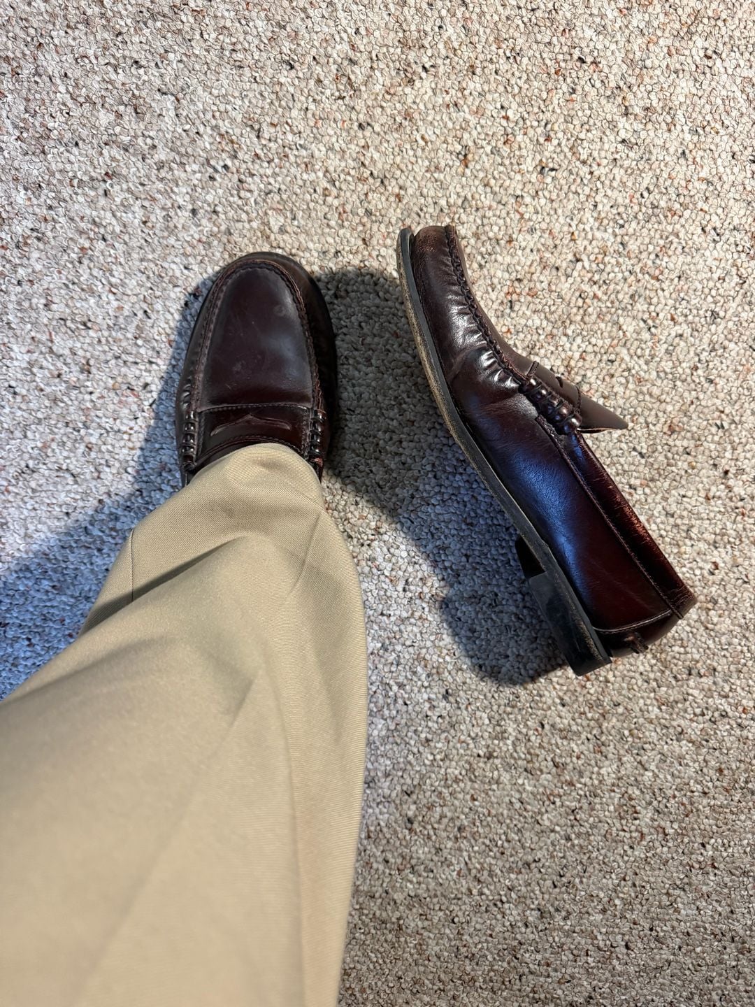 Florsheim Leather Beefroll Penny Loafers Burgundy Size 11 D 2