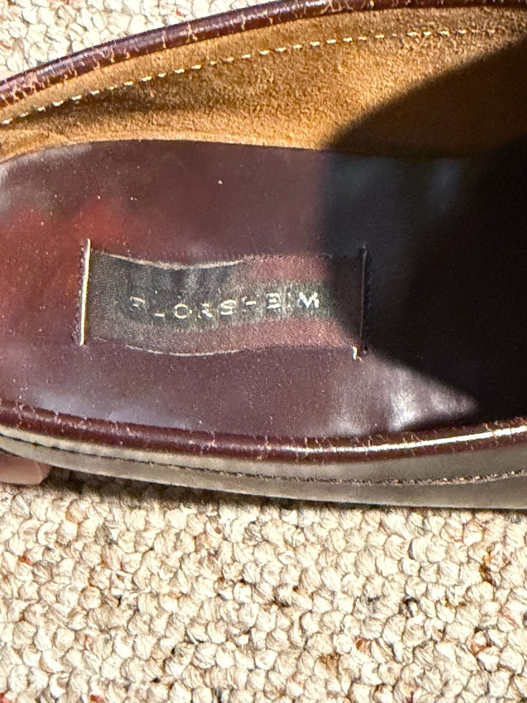 Florsheim Leather Beefroll Penny Loafers Burgundy Size 11 D 4