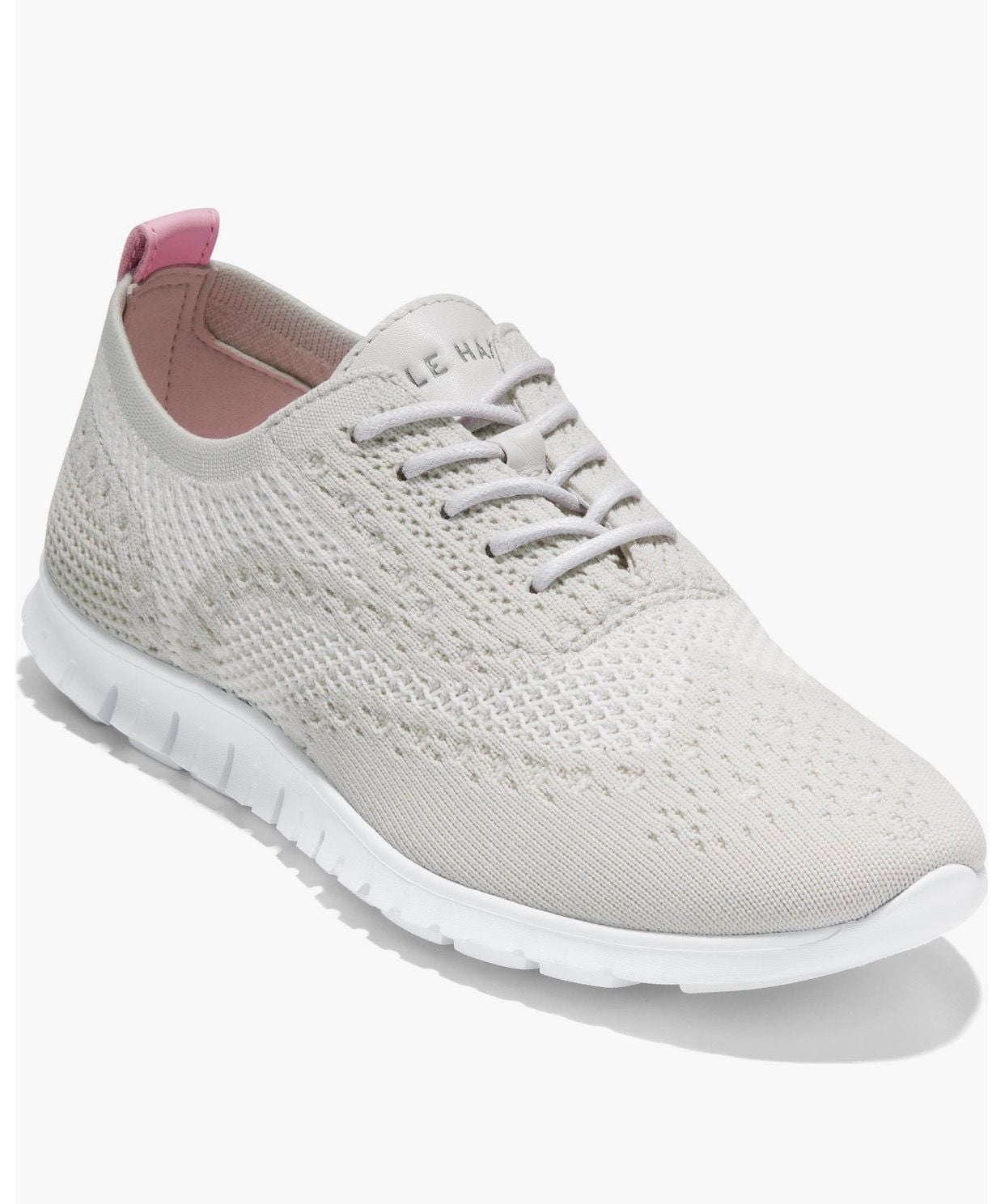 Cole Haan Women's 2.ZEROGRAND Stitchlite Oxford Sneaker White/Pink 3