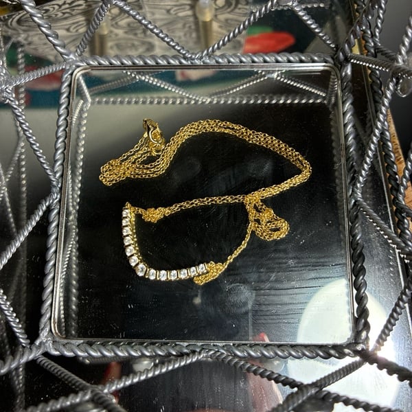 Stunning Vintage 1980s Swarovski Diamante Necklace -