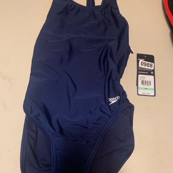 Speedo Women's Team Blue One-Piece Swimsuit Size 8/34