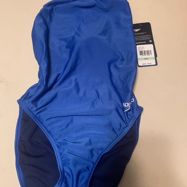 Speedo Women's Team Blue One-Piece Training Swimsuit Size 8/34