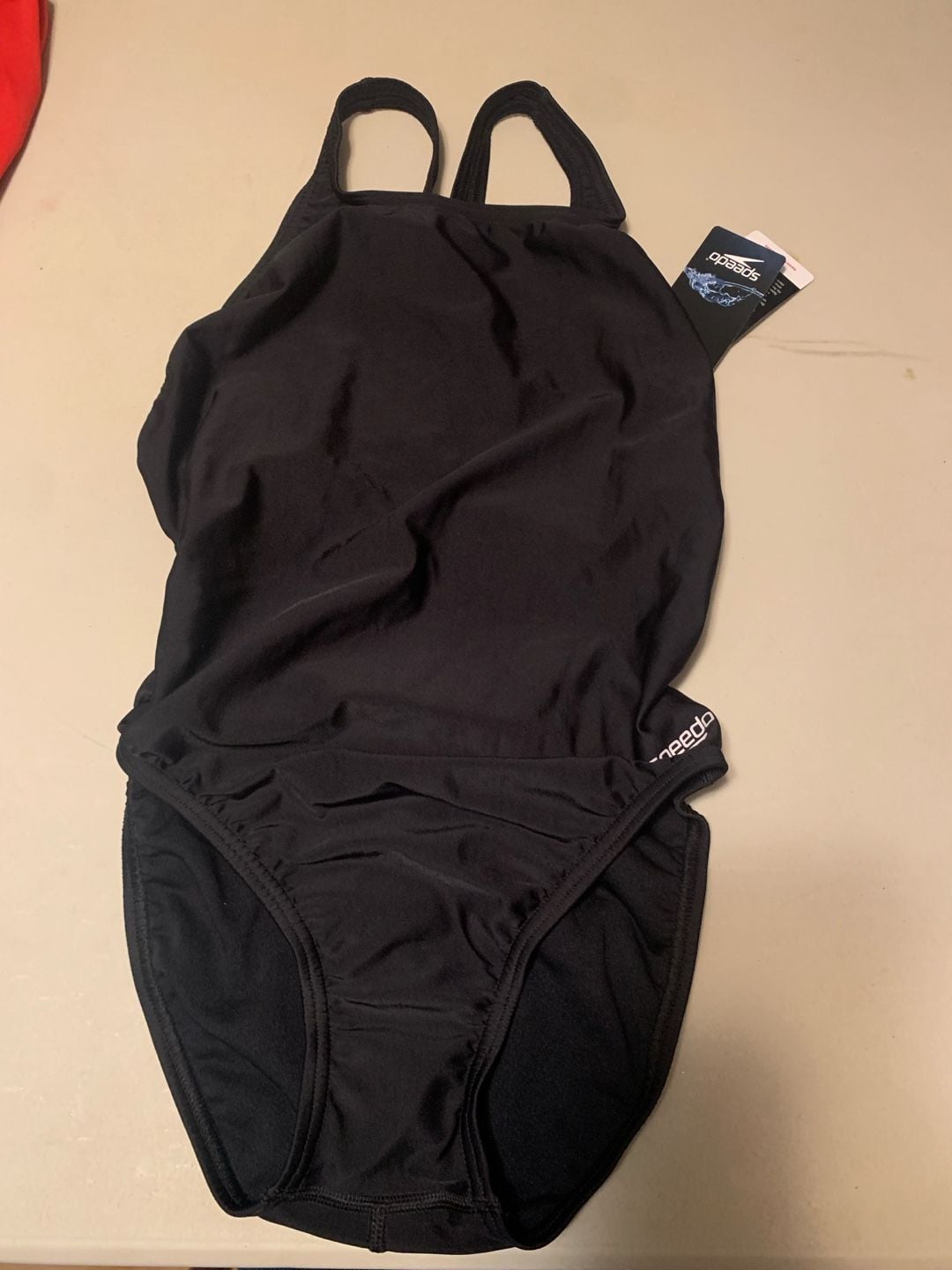 Speedo Women's Solid Flyback One Piece Swimsuit Black 1