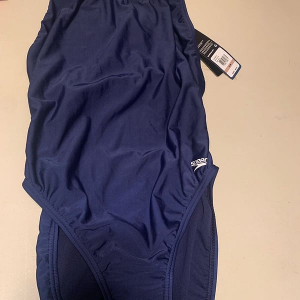 Speedo Girls Pro LT Super Pro Back One Piece Swimsuit Navy Size 12/30