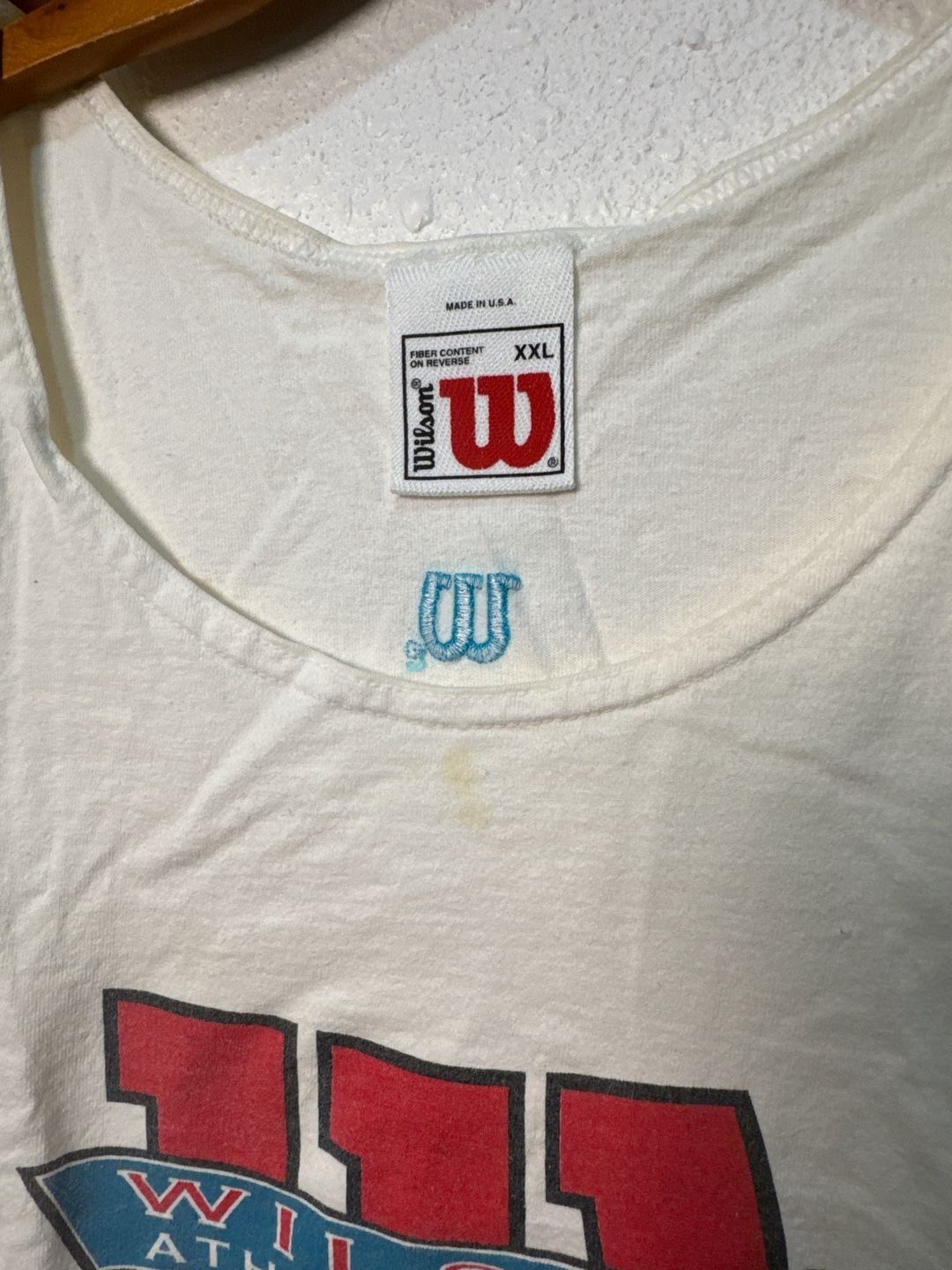 Vintage Wilson Athleticwear Graphic Tank Top White Size XXL 10