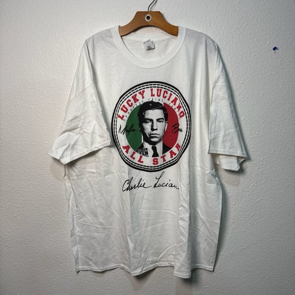 Gildan Lucky Luciano All Star Mafia Boss Graphic T-Shirt Size 3XL