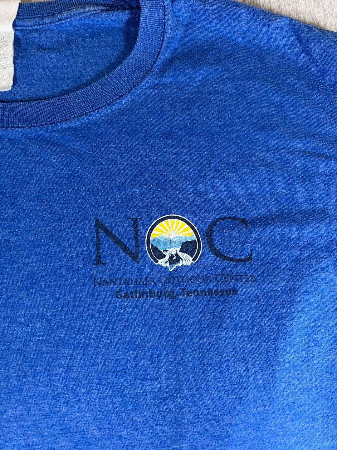 Jerzees Nantahala Outdoor Center NOC Gatlinburg TN Blue T-Shirt Size L 3