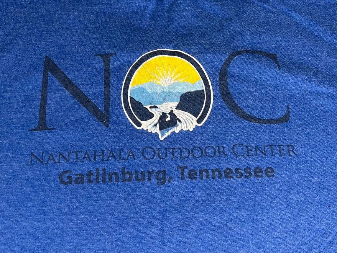 Jerzees Nantahala Outdoor Center NOC Gatlinburg TN Blue T-Shirt Size L 6