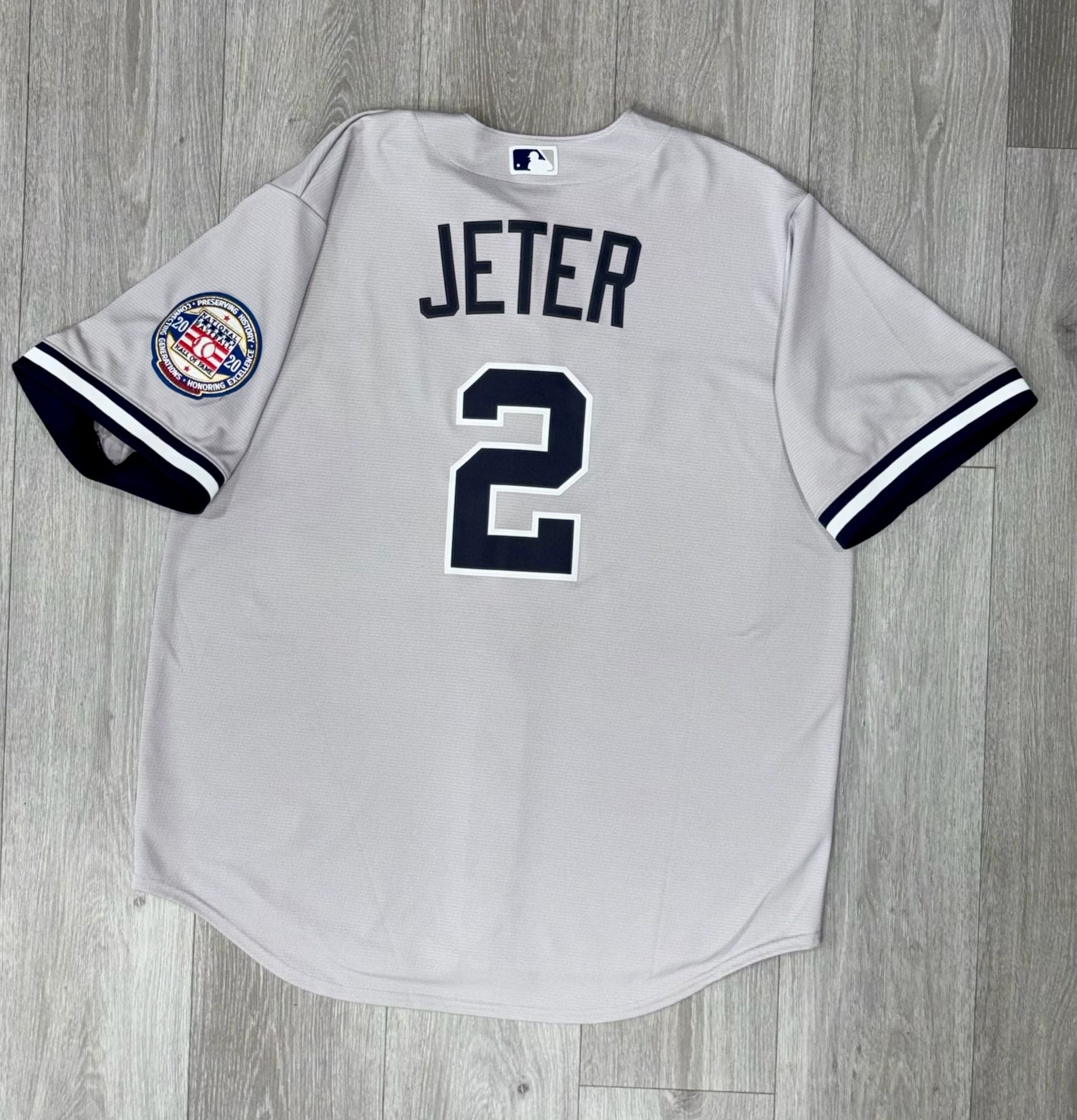 Authentic Nike NY Yankees Derek Jeter 2 Road Jersey 2020 Hall of Fame Patch -XL 5