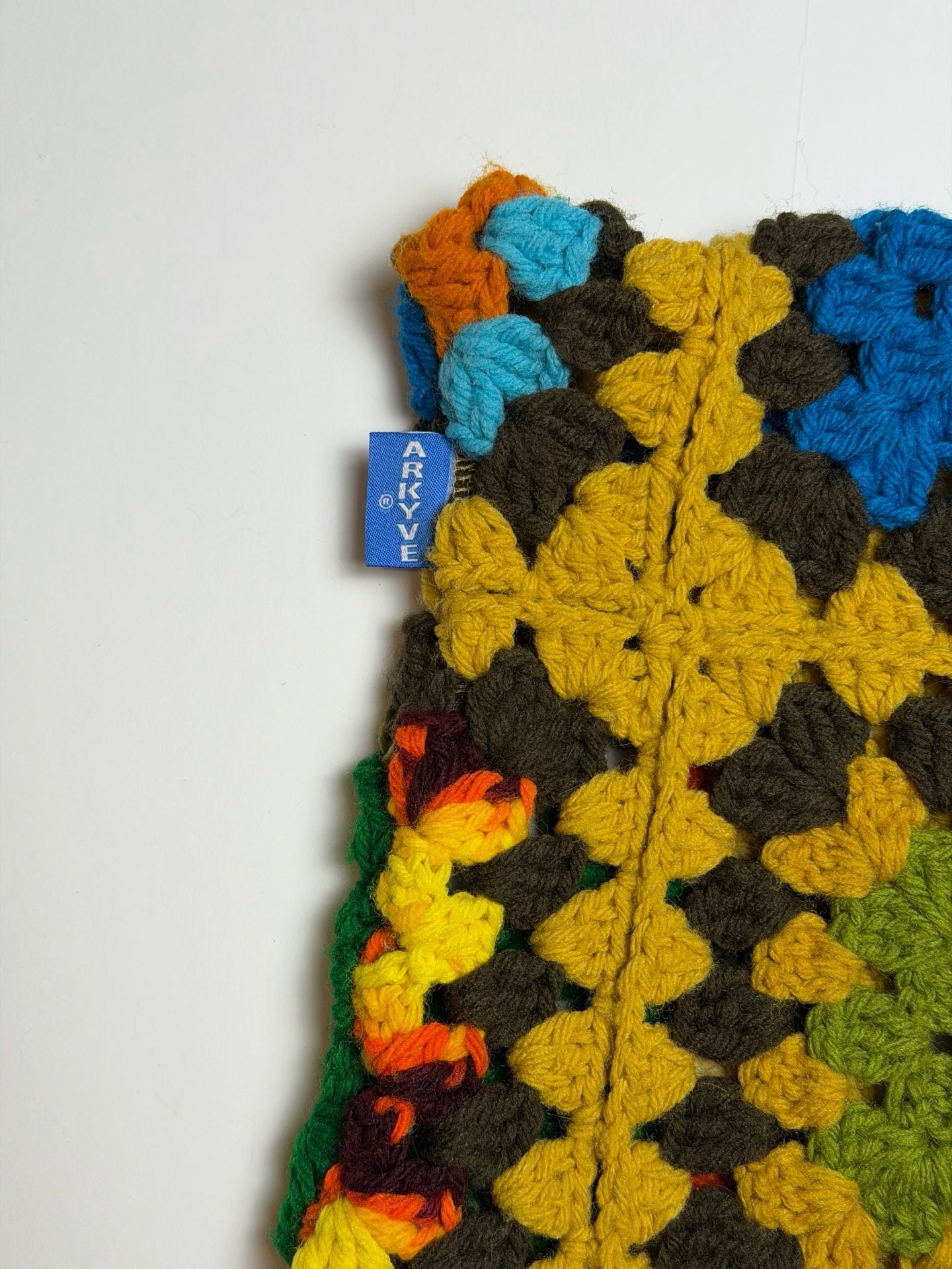 ARKYVE Multi-Color Crochet Granny Square Beanie Hat 1 of 1 4