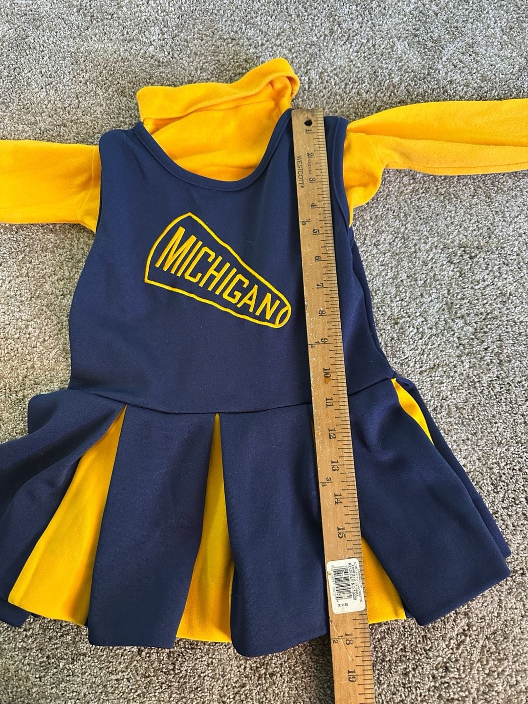 Vintage 90’s Little King Michigan Wolverines Girls Cheerleader Dress Size 4 4