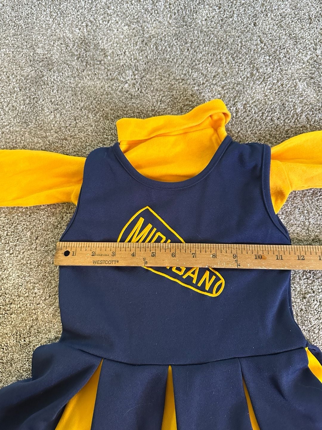 Vintage 90’s Little King Michigan Wolverines Girls Cheerleader Dress Size 4 5