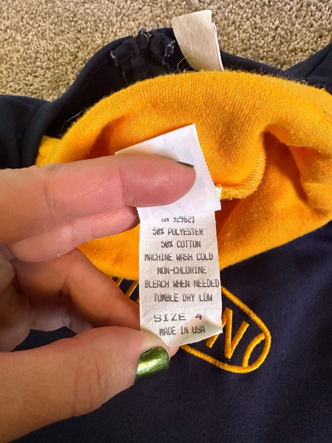 Vintage 90’s Little King Michigan Wolverines Girls Cheerleader Dress Size 4 7