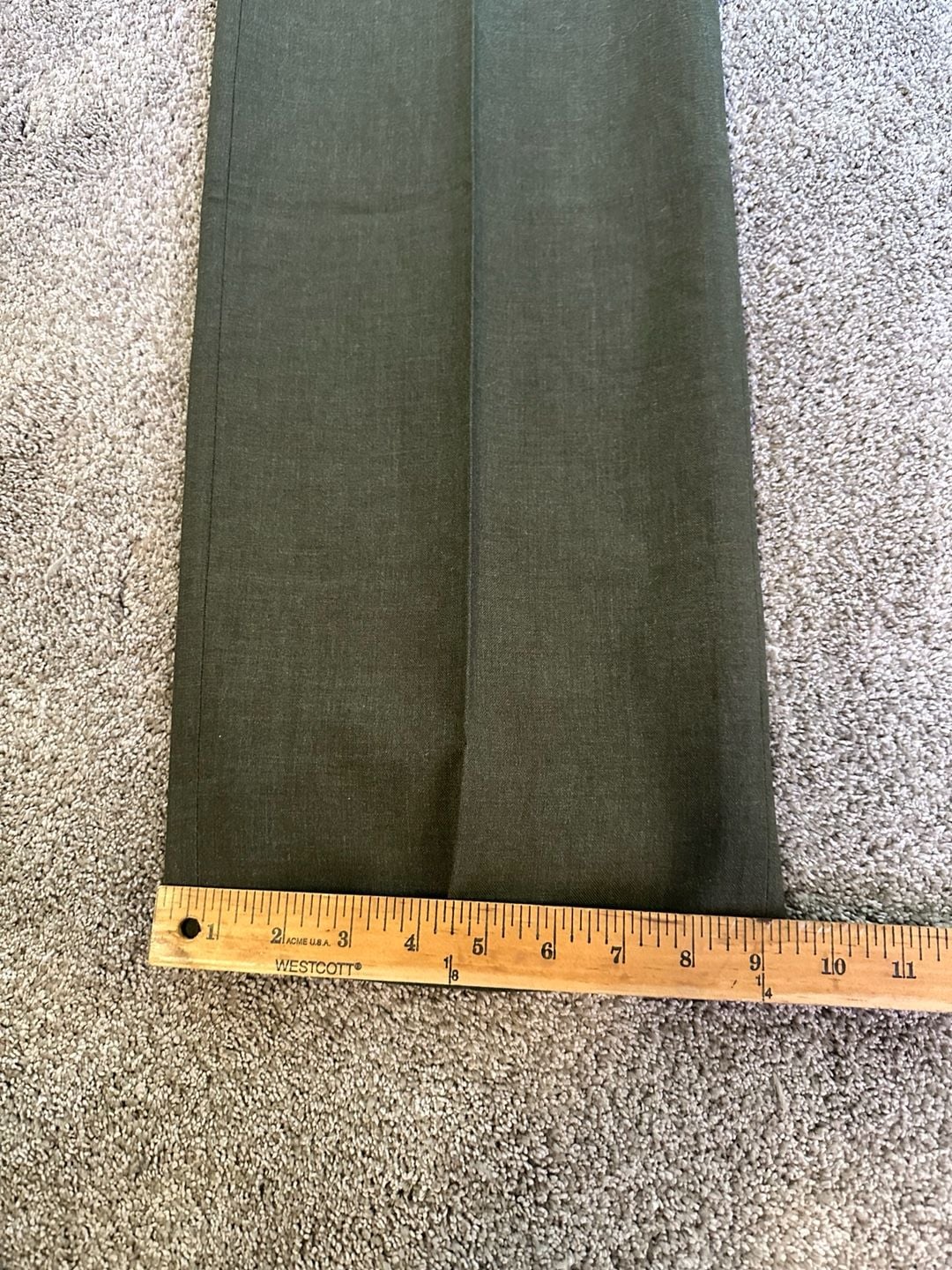 USMC Men's Poly/Wool Tropical Green Dress Trousers Green 34x36 3