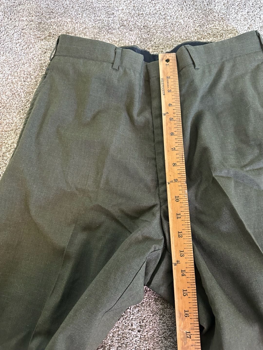 USMC Men's Poly/Wool Tropical Green Dress Trousers Green 34x36 6