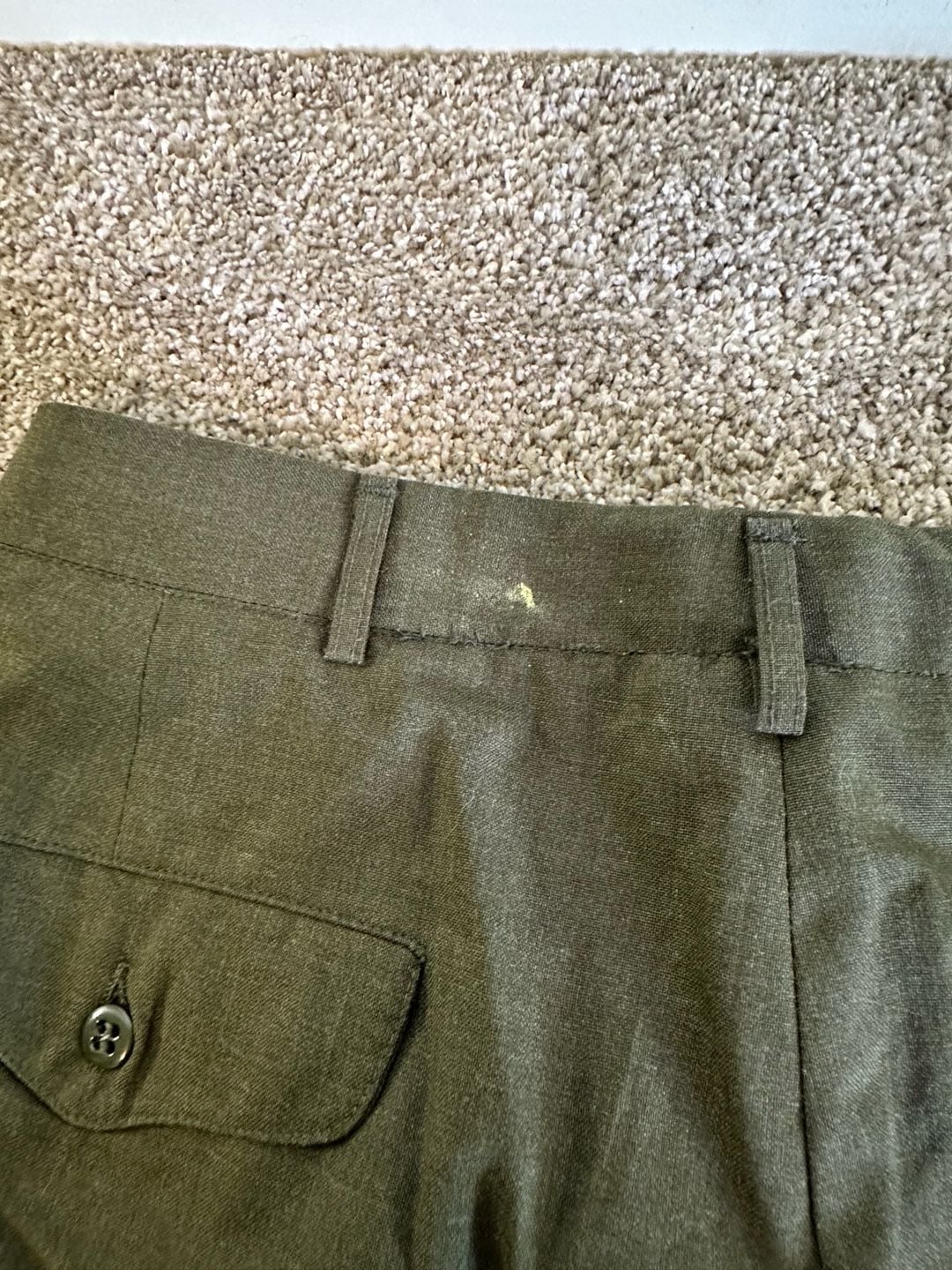 USMC Men's Poly/Wool Tropical Green Dress Trousers Green 34x36 9