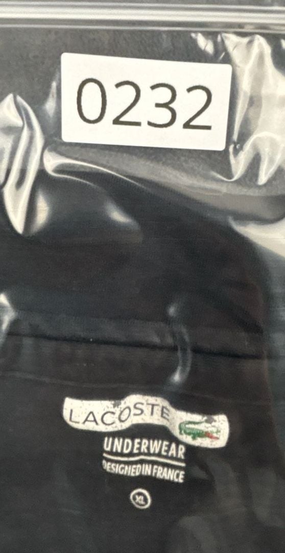 Lacoste V-Neck T-Shirt Black Size XL 9