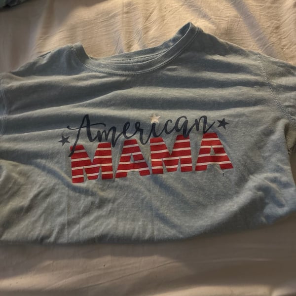 Royce Brand American Mama Patriotic Graphic T-Shirt Size S