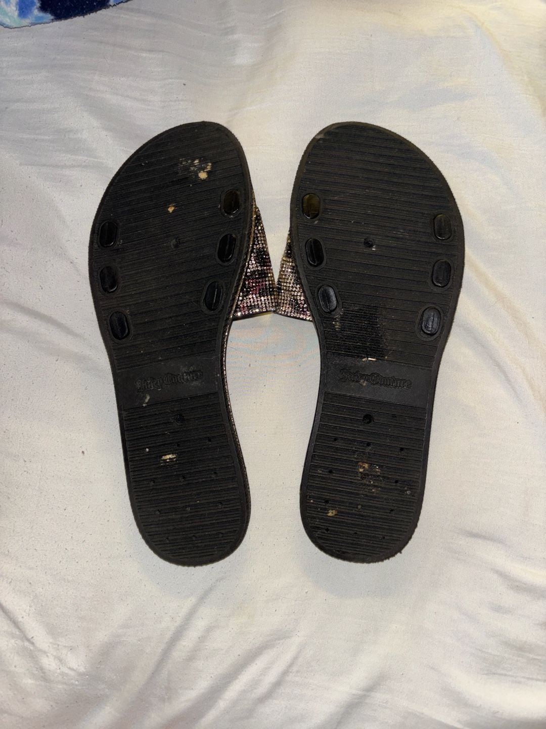 Juicy Couture Leopard Print Rhinestone Slide Sandals 3