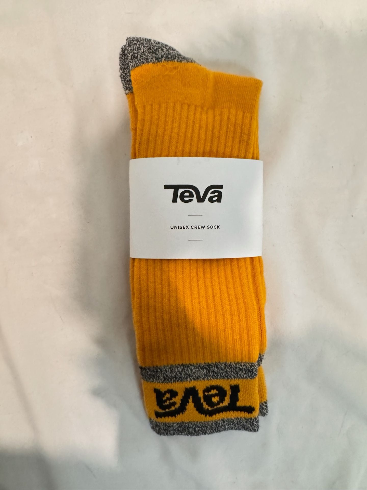 Teva Unisex Crew Socks Sunflower Yellow One Size 3