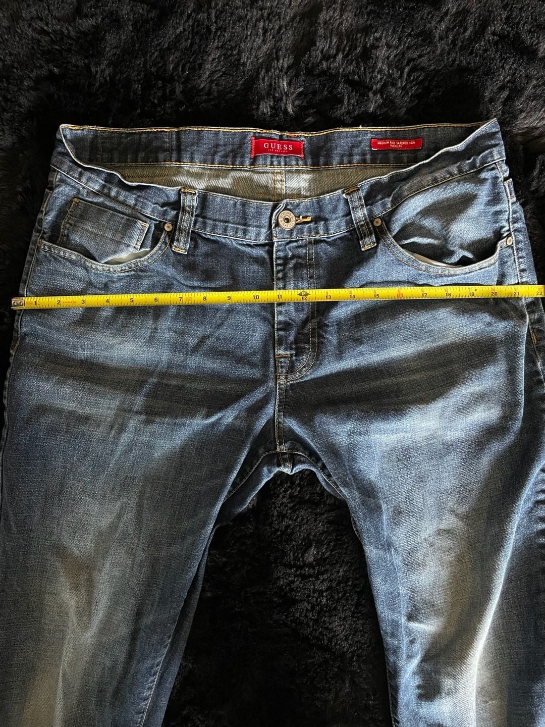 Guess Medium Rise Tapered Slim Jeans 9