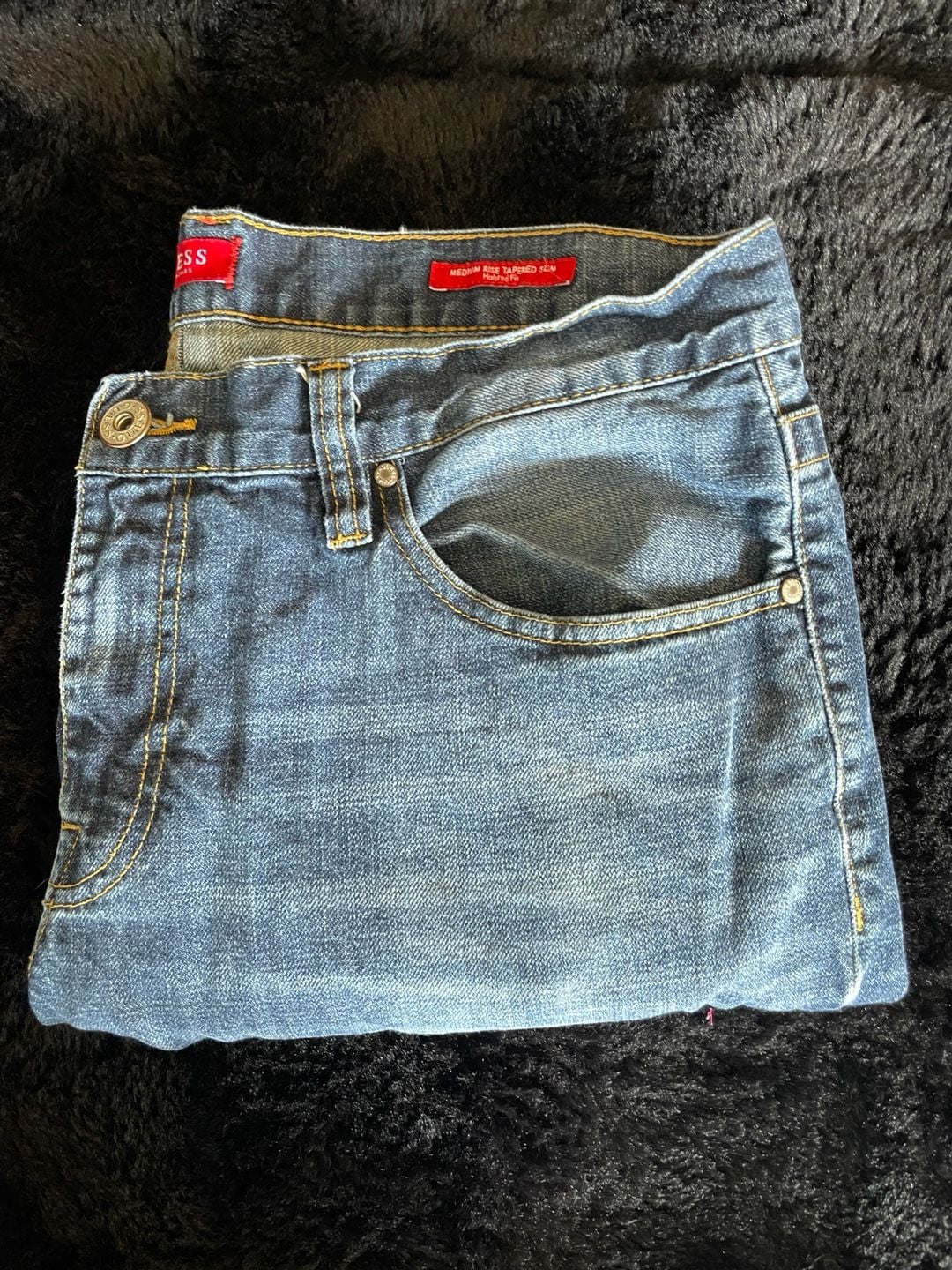 Guess Medium Rise Tapered Slim Jeans 19