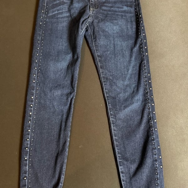 Kancan Studded Side Skinny Jeans Size 9/28 Raw Hem KC7134D