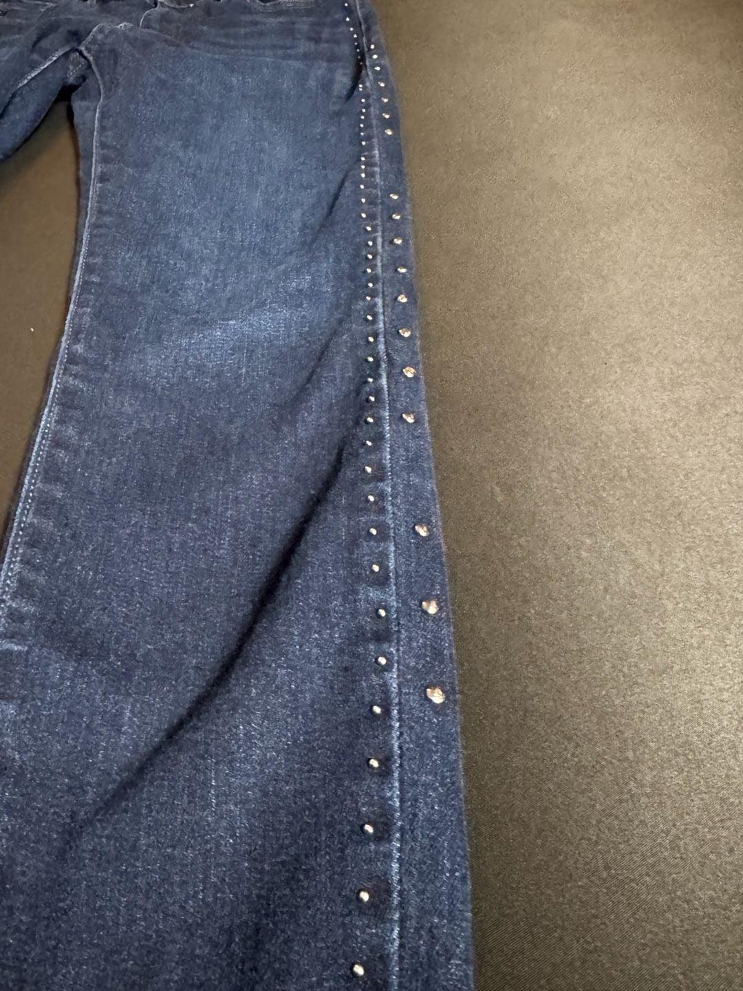 Kancan Studded Side Skinny Jeans Size 9/28 Raw Hem KC7134D 3