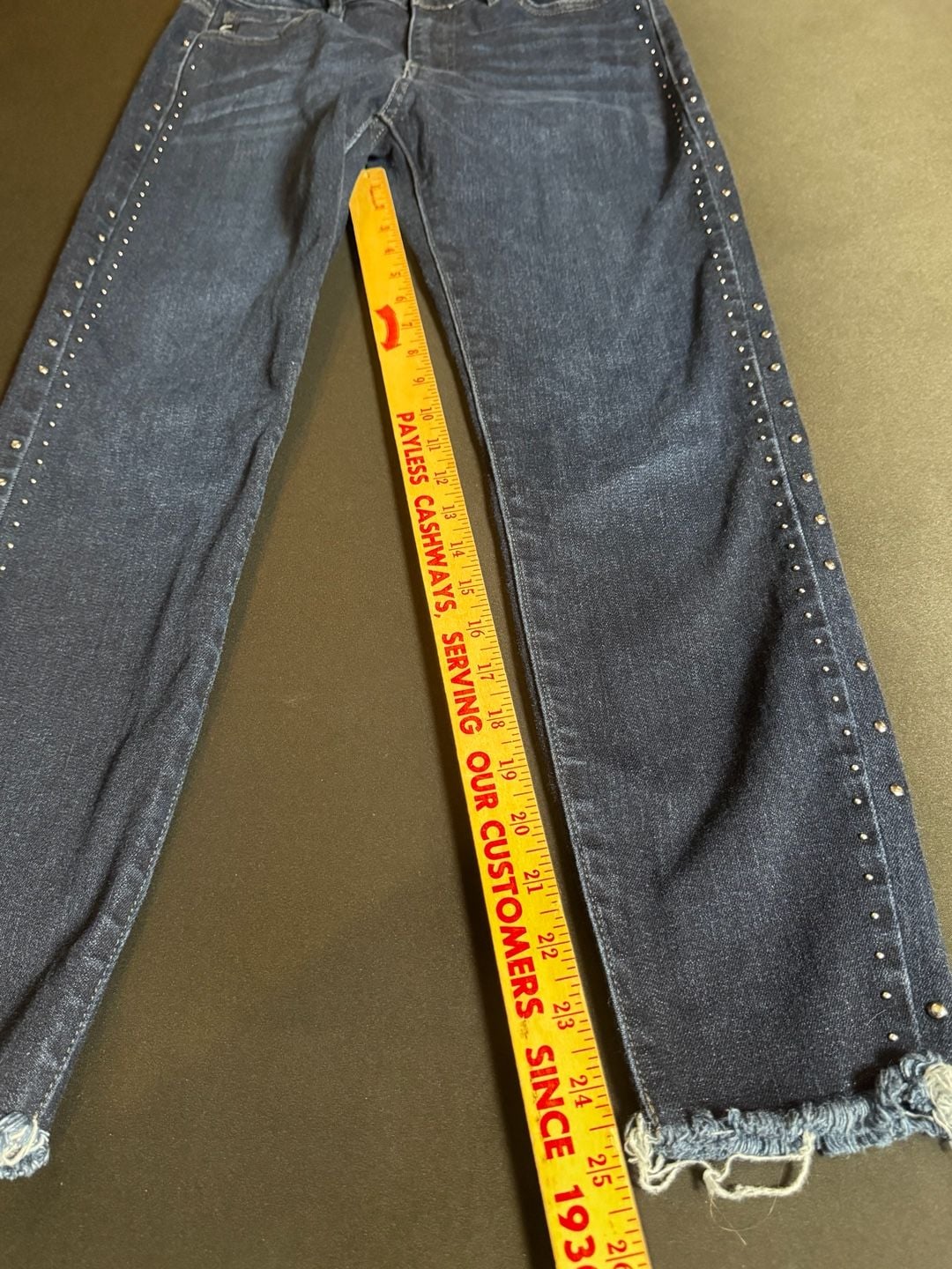 Kancan Studded Side Skinny Jeans Size 9/28 Raw Hem KC7134D 4
