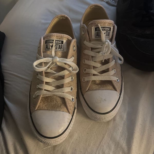 Converse Chuck Taylor All Star Low Top Beige Glitter Sneakers
