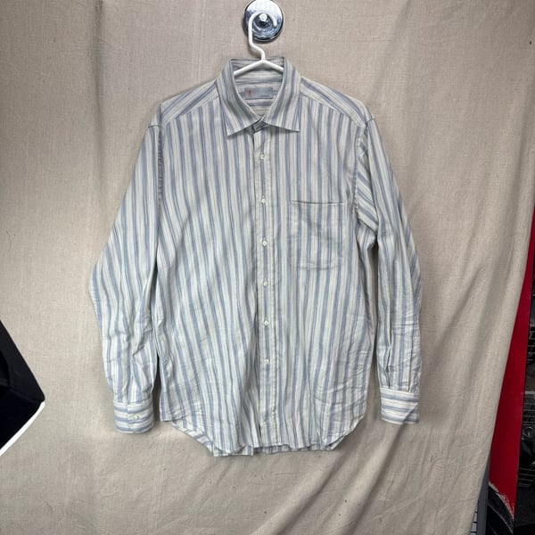 Missoni Blue Striped Long Sleeve Button Down Shirt Size M